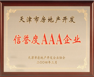 天津市房地產開發(fā)信譽度AAA企業(yè)